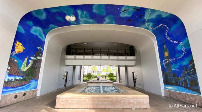 2021 WDW Riviera Resort General Atmosphere Peter Pan Mosaic Mural Wall