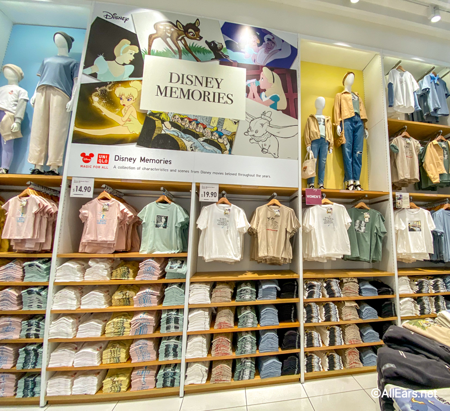 2022 wdw disney springs uniqlo disney memories collection shirts-2 -  AllEars.Net