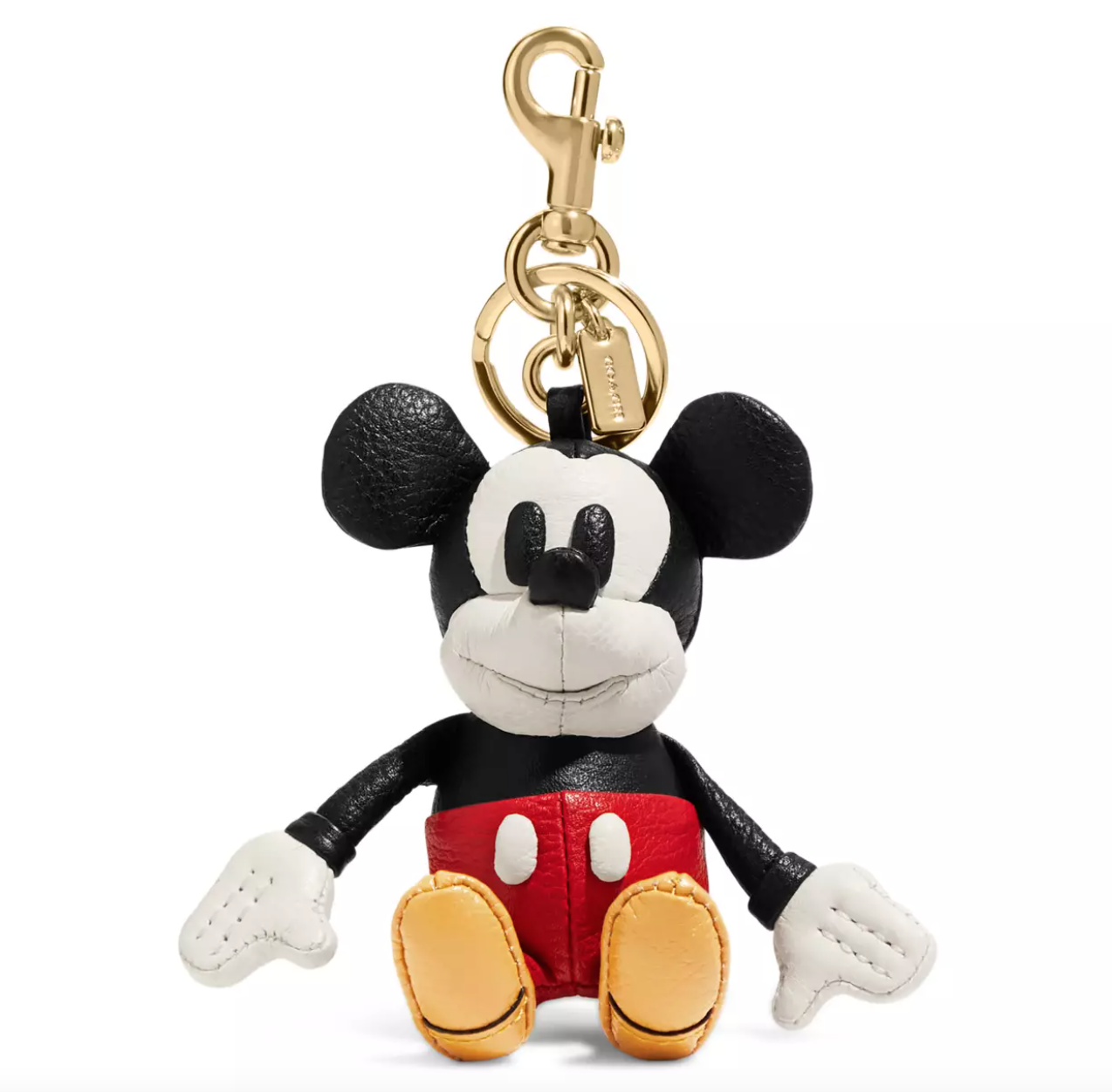 2022 shopdisney Mickey Mouse Leather Key Chain Figure by COACH - AllEars.Net
