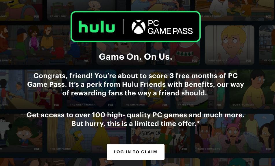 Hulu Subscribers Can Get Xbox's PC Game Pass for Free for 3 Months