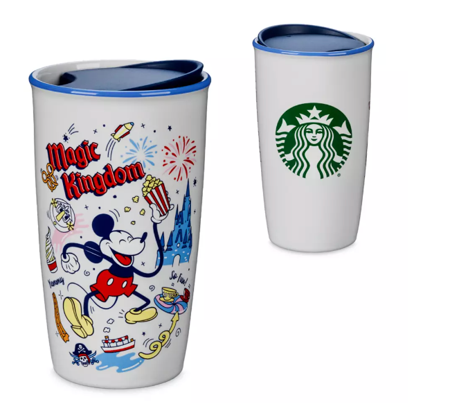 Disney Starbucks Magic Kingdom Icons Metal Tumbler Cup with Straw