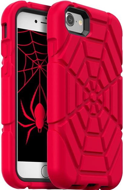 Red spiderweb phone case