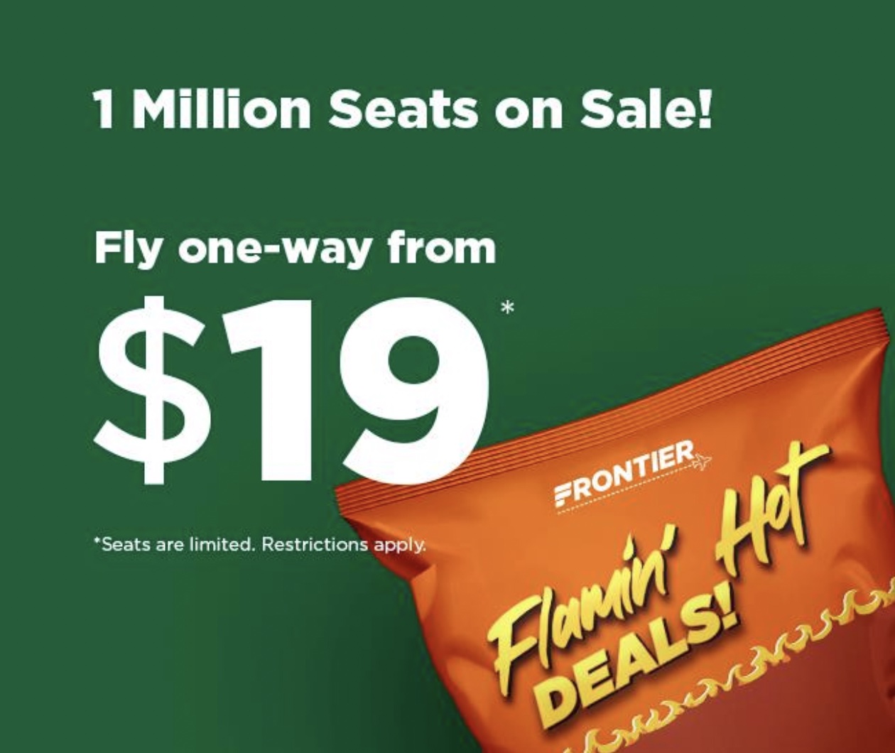 Act FAST to Get Tickets as Low as 19 (!!) With Frontier Airlines