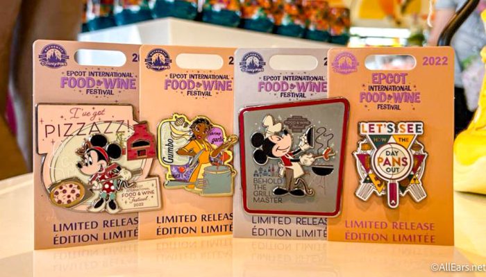 https://allears.net/wp-content/uploads/2022/07/2022-wdw-epcot-food-and-wine-festival-creations-shop-merchandise-collection-pins-tiana-mickey-minnie-logo-chef-700x399.jpg
