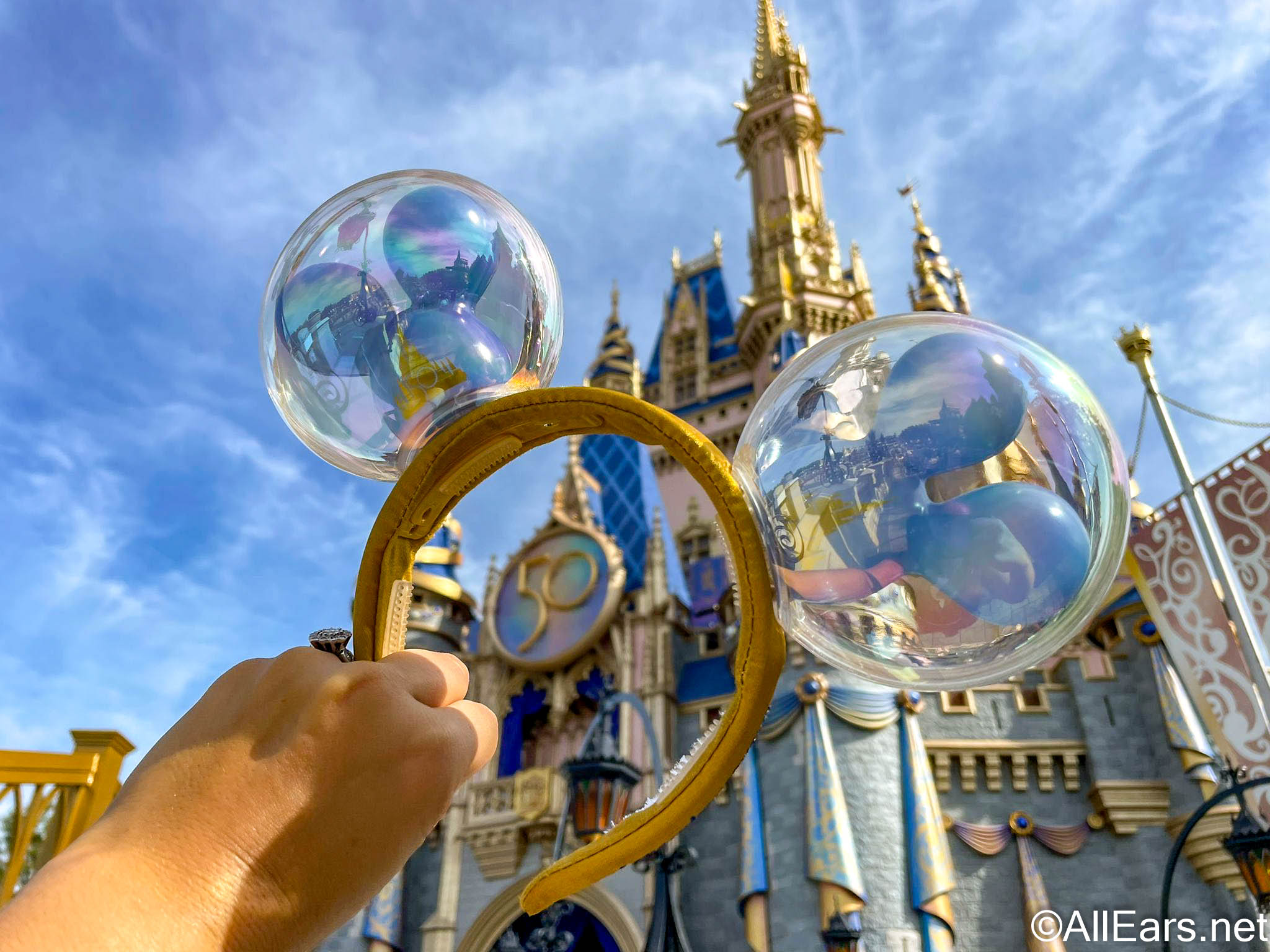 Disney Parks Mickey Main Attraction Cinderella Castle Fireworks Disney Ear Headband