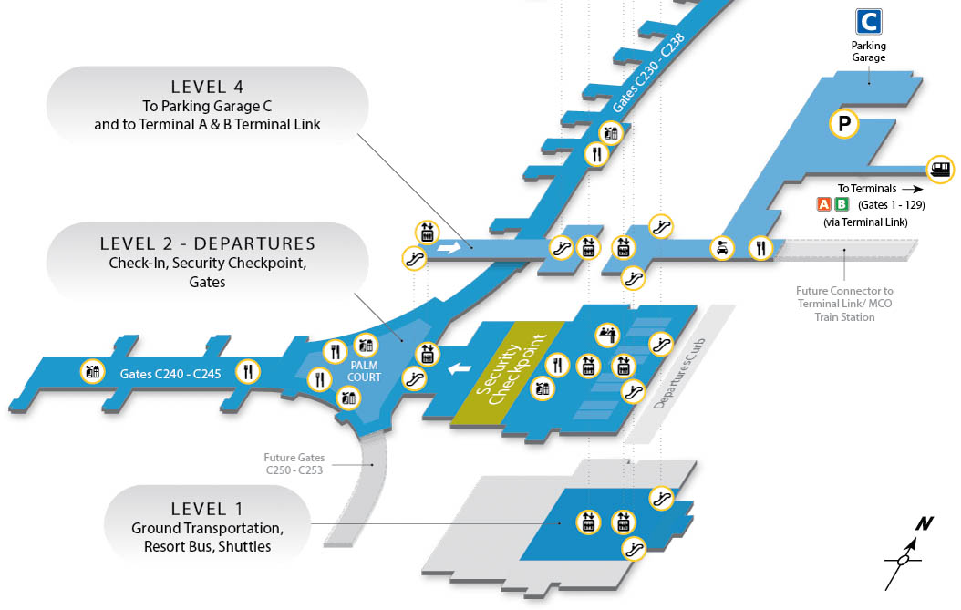 MCO Parking Map - Orlando International Airport MCO