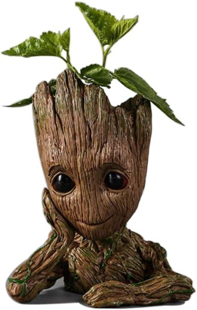 Marvel Guardians of the galaxy Baby Groot Plant Pot Holding Chick