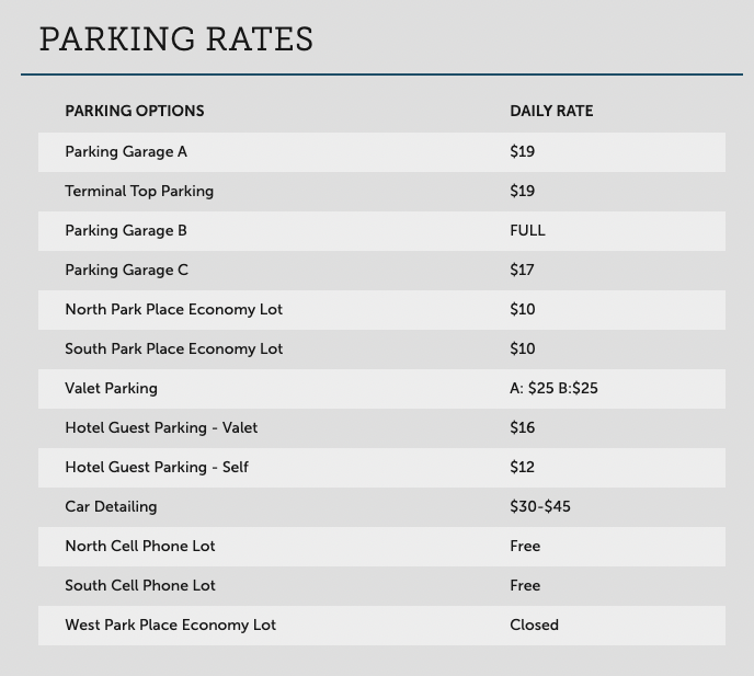 Price INCREASES Announced for Orlando International Airport Parking 