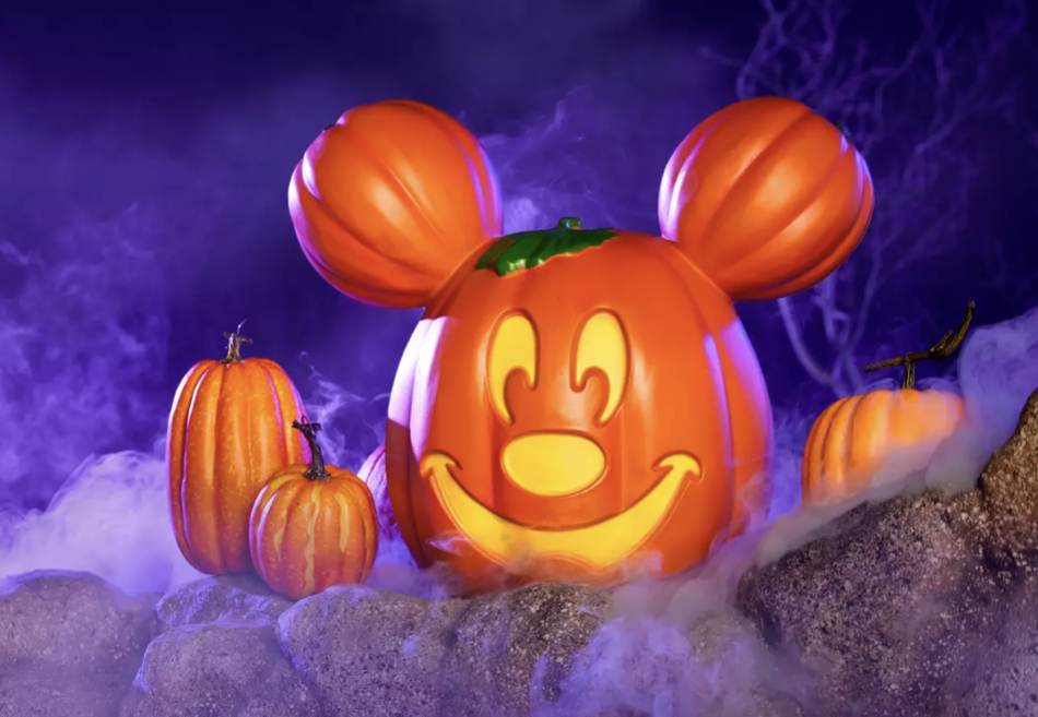 3D Disney Straw Topper Decoration Mickey Mouse Pumpkin Halloween  Jack-o-lantern