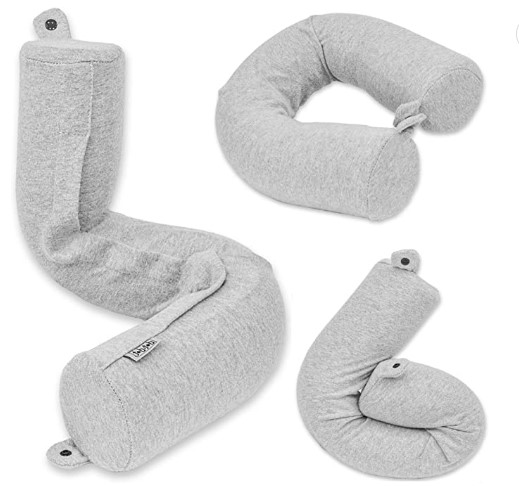 Twist Memory Foam Travel Pillow for Neck Chin Lumbar and Leg Support