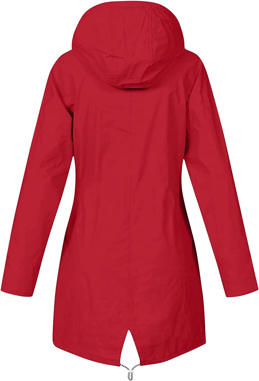 Raincoat Hoodie for Women, Teen Girls Lightweight Hooded Jacket Solid Rain  Jacket Outdoor Raincoat Windproof Plus Size - AllEars.Net
