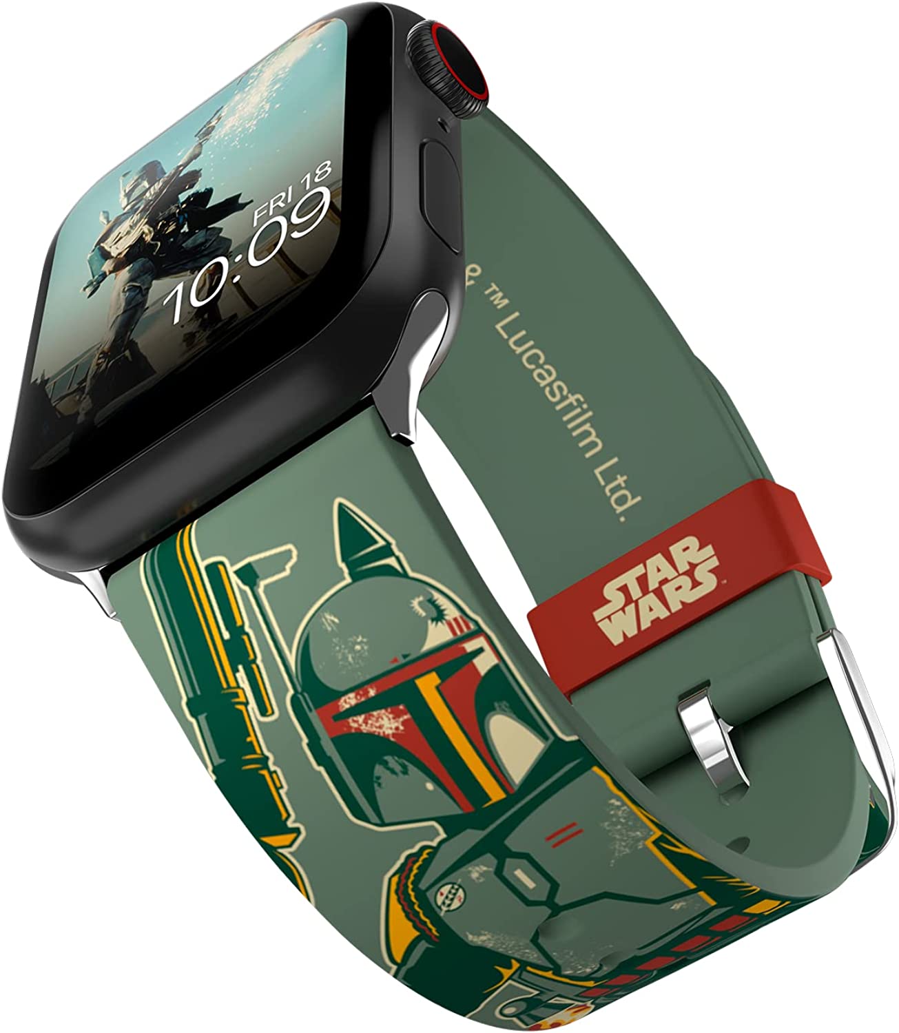 Star Wars: Boba Fett Smartwatch Band – Officially Licensed, Compatible with Every Size & Series of Apple Watch (watch not included)