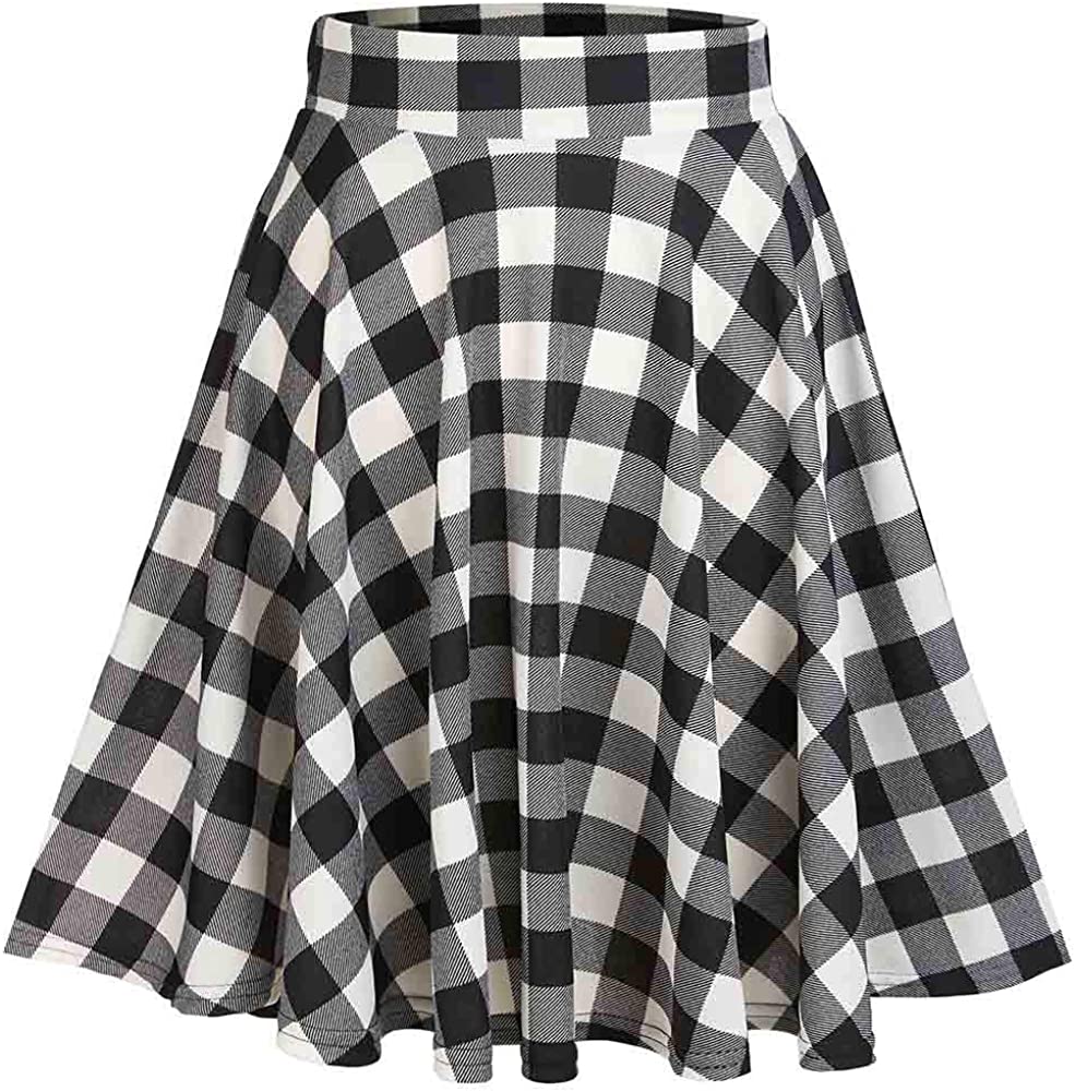 CUNLIN Womens Skirt XXS-6XL Plus Size Super Stretchy Elastic Waist ...