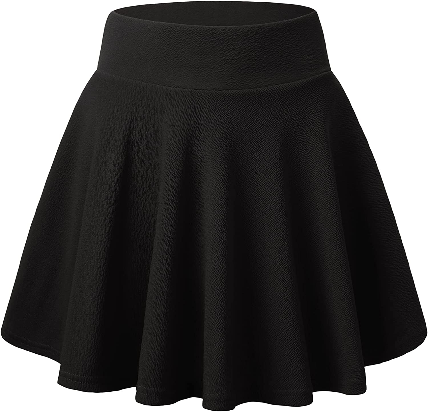 DJT FASHION Women's Casual Stretchy Flared Pleated Mini Skater Skirt ...