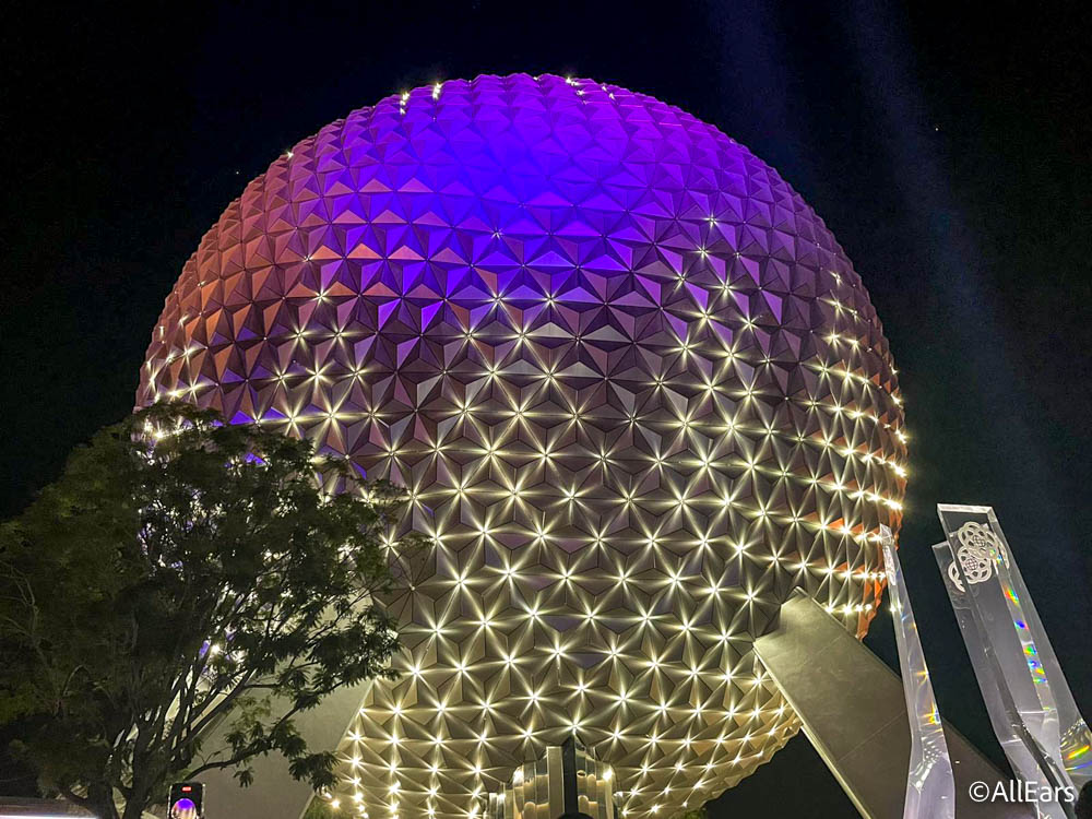 NEW Spaceship Earth Lights in EPCOT Honor Figment, Illuminations, and Walt  Disney 