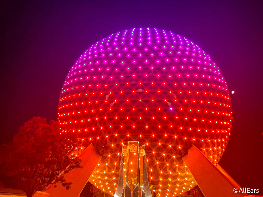 NEW Spaceship Earth Lights in EPCOT Honor Figment, Illuminations, and Walt  Disney 