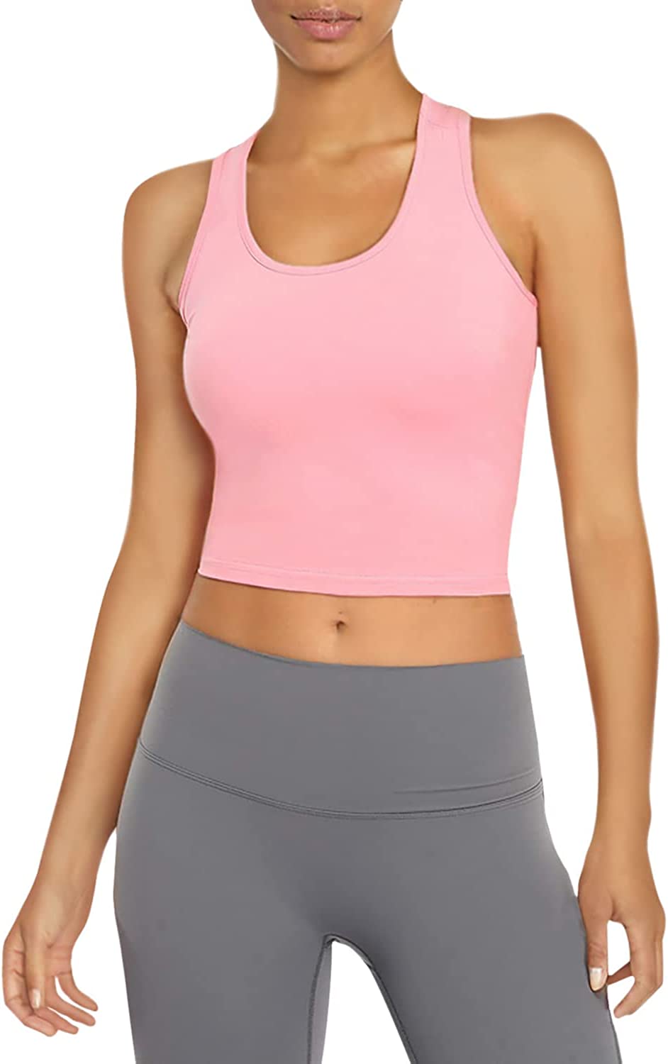 Joviren Cotton Workout Crop Tank Top for Women Racerback Yoga Tank