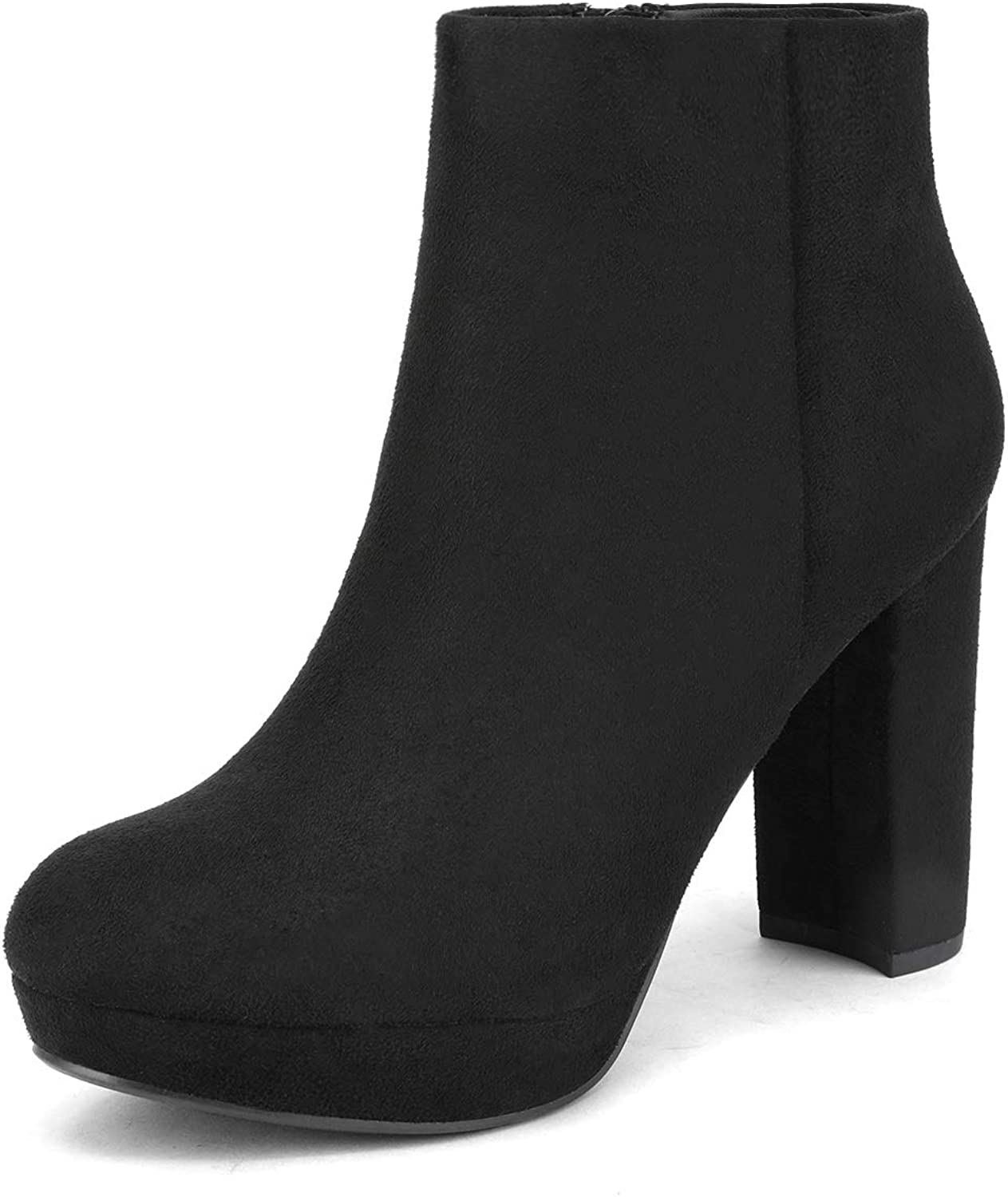 DREAM PAIRS Women's Stomp High Heel Ankle Boots