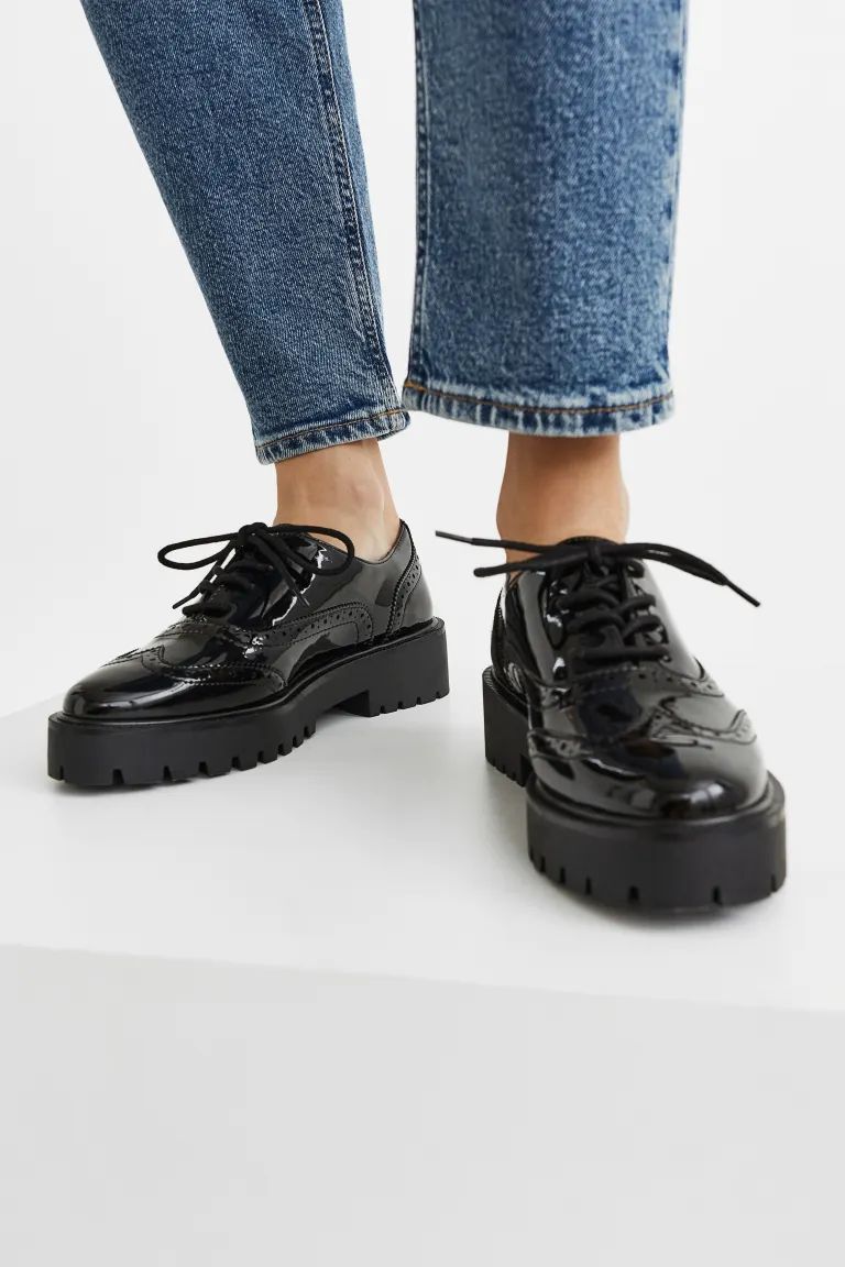 Chunky Derby Shoes - Black - Ladies | H&M US - AllEars.Net