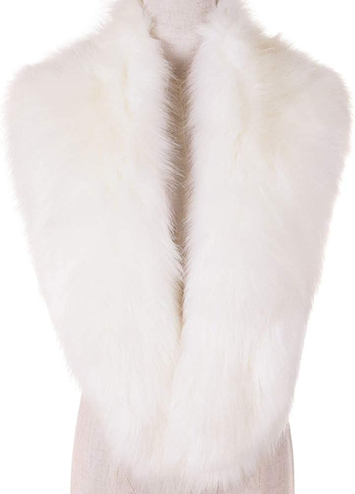 Dikoaina Extra Large Women's Faux Fur Collar for Winter Coat - AllEars.Net