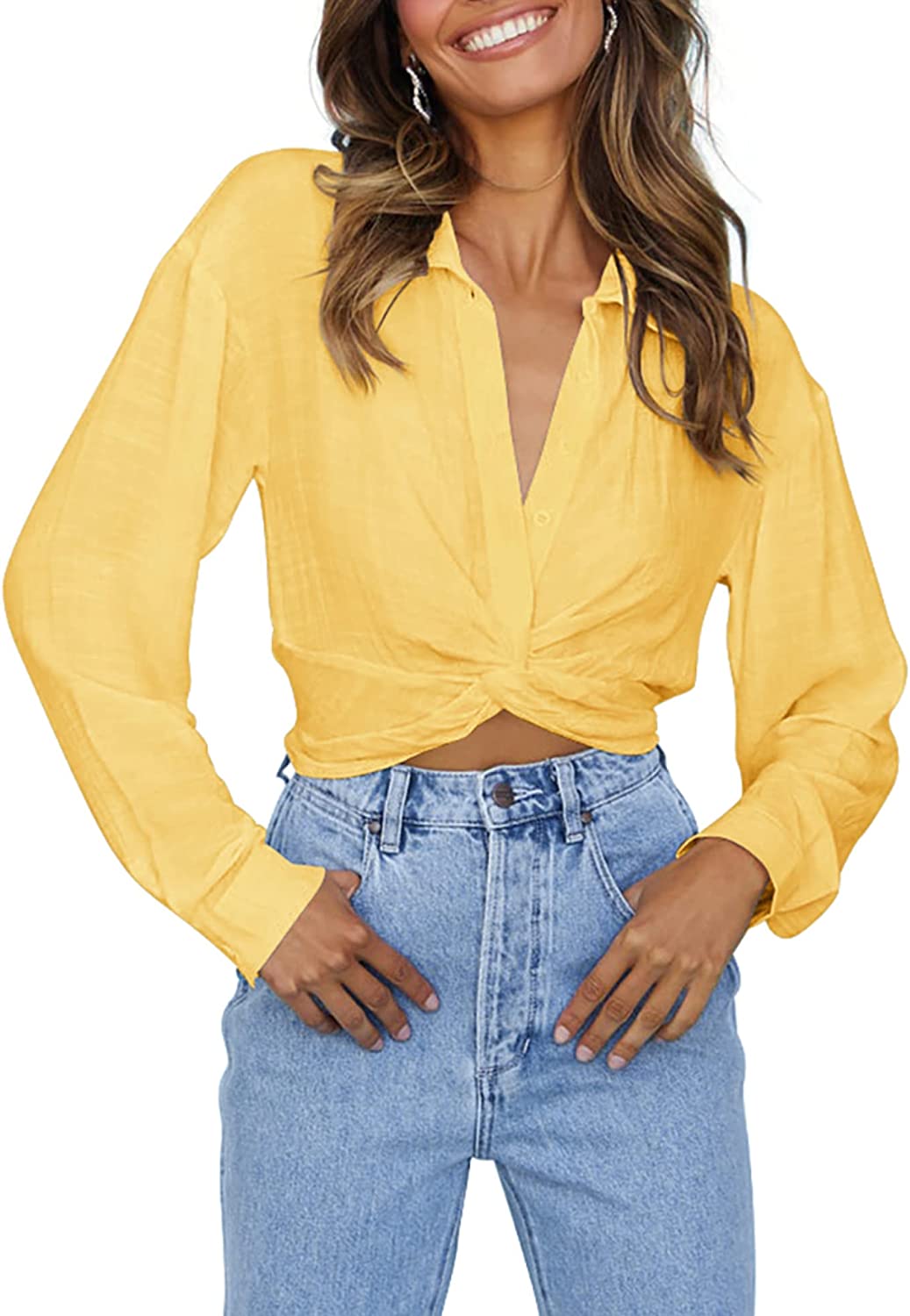 Zeagoo Blouse dames korte mouwen hemdblouse business hemd V