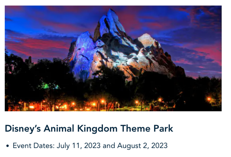 Disney World Dates Revealed for 2023 Moonlight Magic