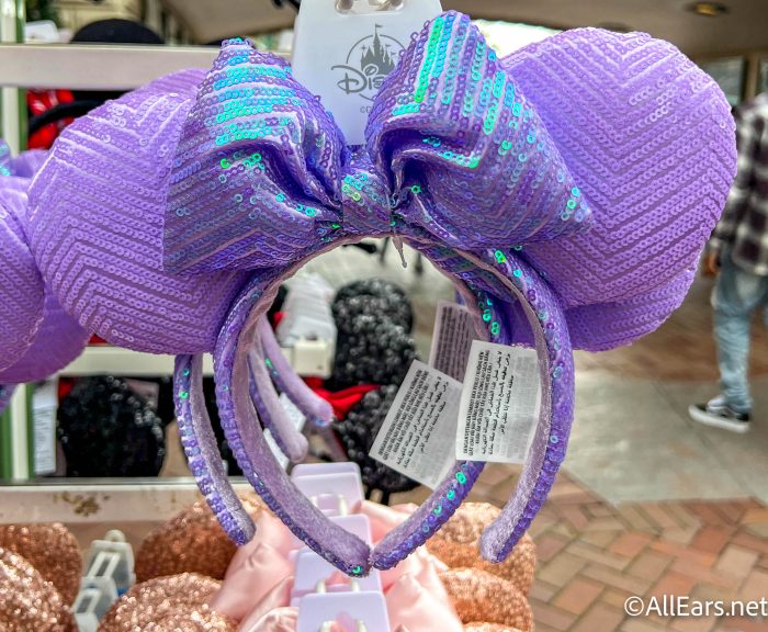 Disney Parks Pink Corduroy Denim Bow Minnie Mouse Ears Headband