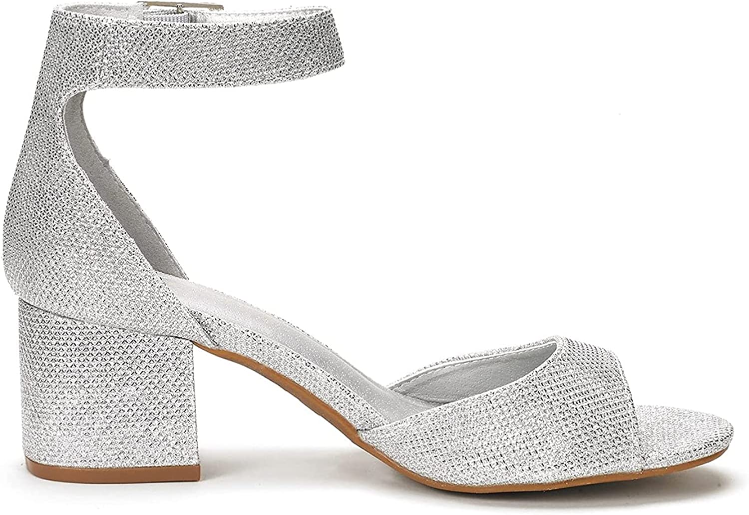 DREAM PAIRS Women's Chunkle Low Heel Pump Sandals