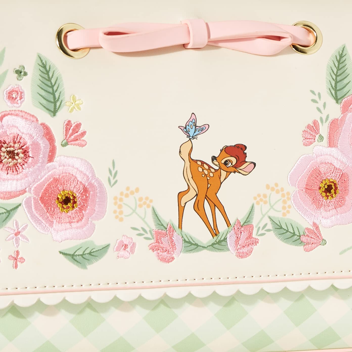 Loungefly Disney Bambi Springtime Gingham Crossbody Bag