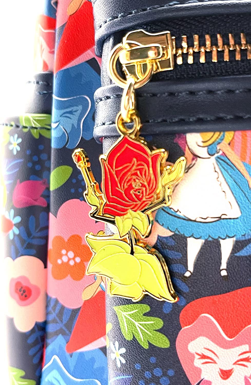 Loungefly X LASR Exclusive Disney Alice in Wonderland Golden Afternoon AOP Mini Backpack - Fashion Cute Purses Backpacks