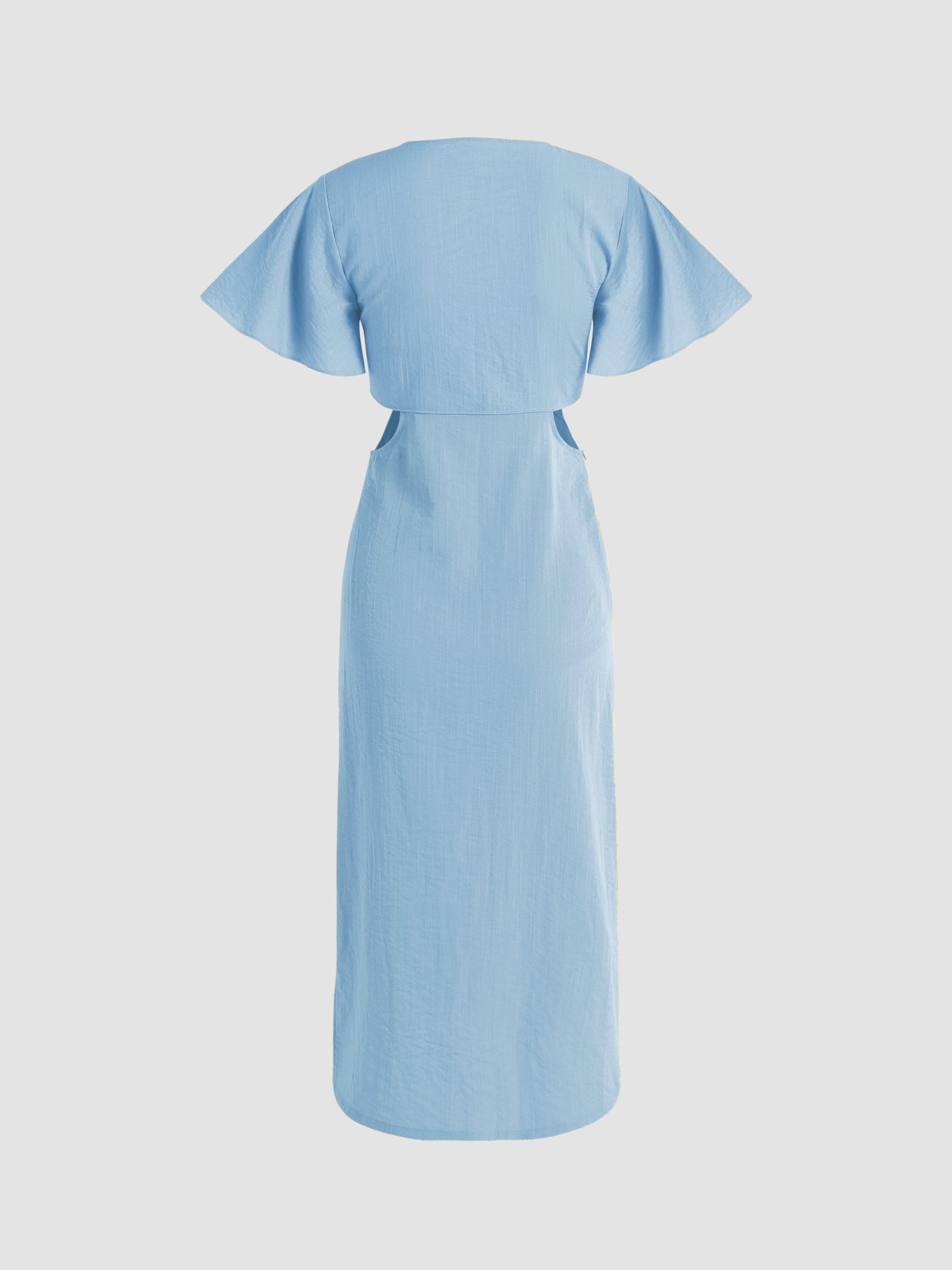 BOW TRIM MIDI DRESS