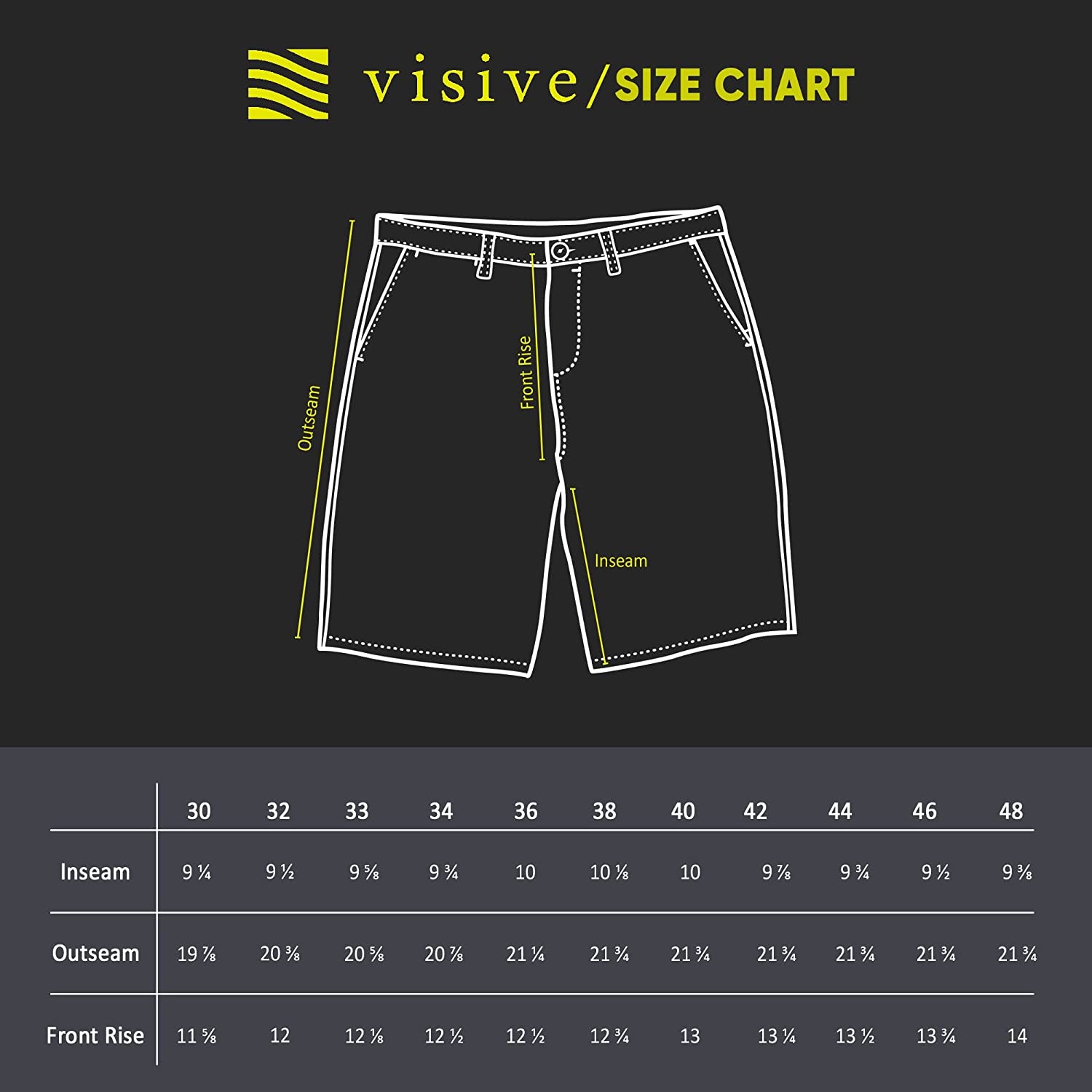 Visive Mens Premium 21 Inch Regular Fit Hybrid Quick Dry Board Shorts/Walk Short Size 30-44