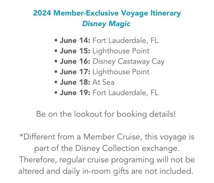 disney vacation club member cruise 2024
