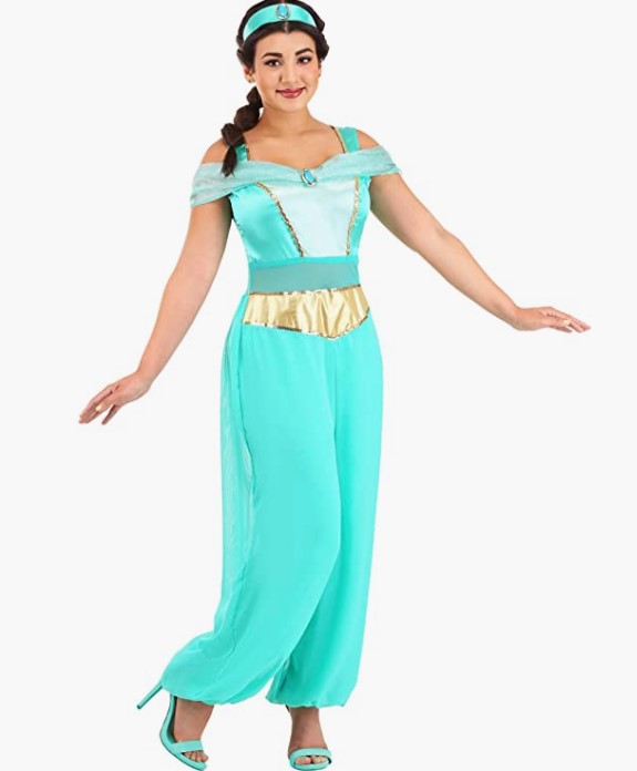 Disney Women's Jasmine Deluxe Adult Costume, Turquoise aladdin outfit ...
