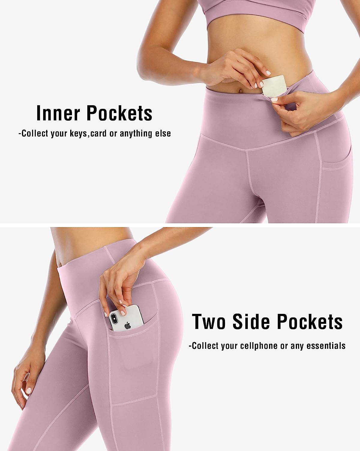 CHRLEISURE Biker Shorts with Pockets for Women High Waist, Tummy Control Workout Spandex Shorts