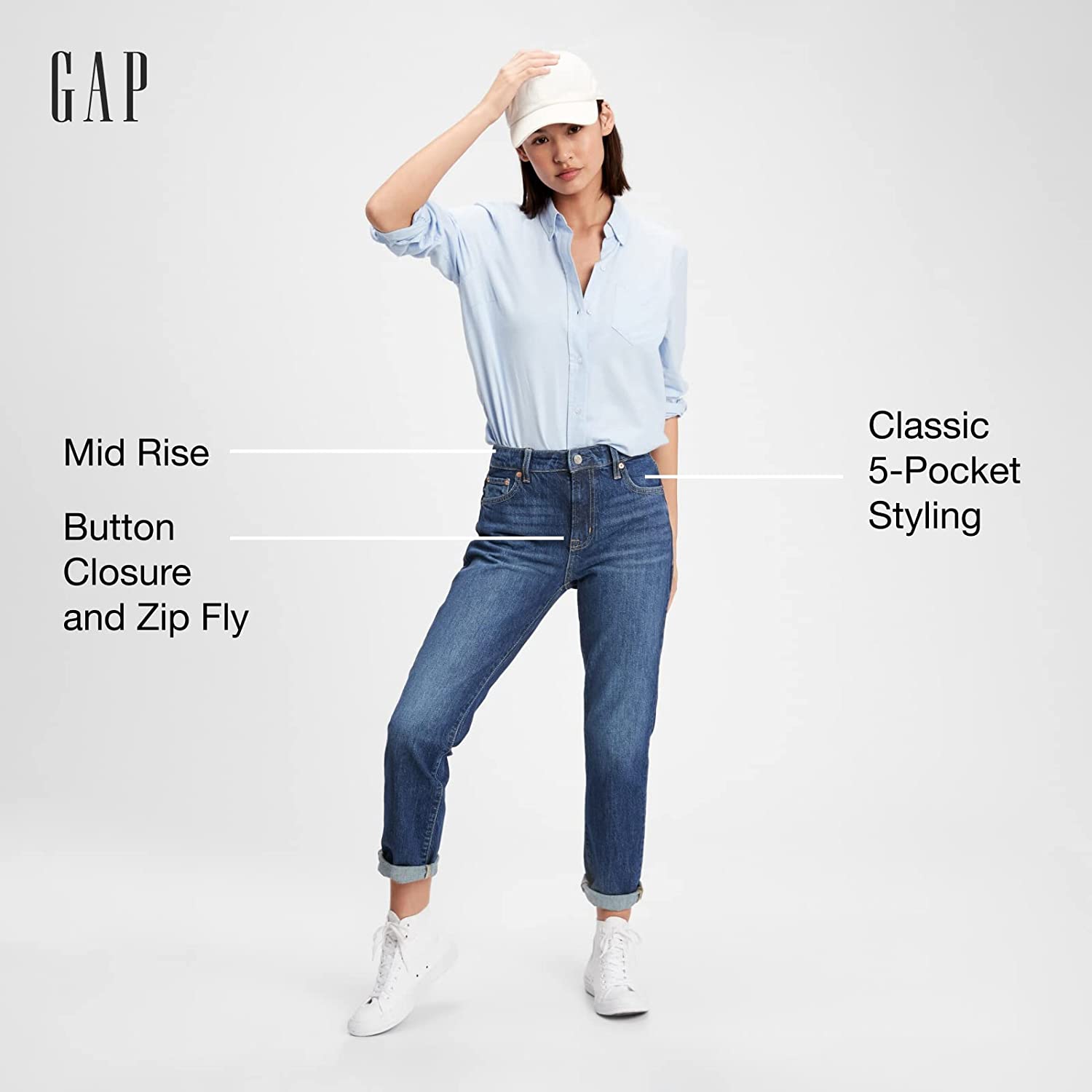 GAP Women's Slim Fit Boyfriend Denim Jeans