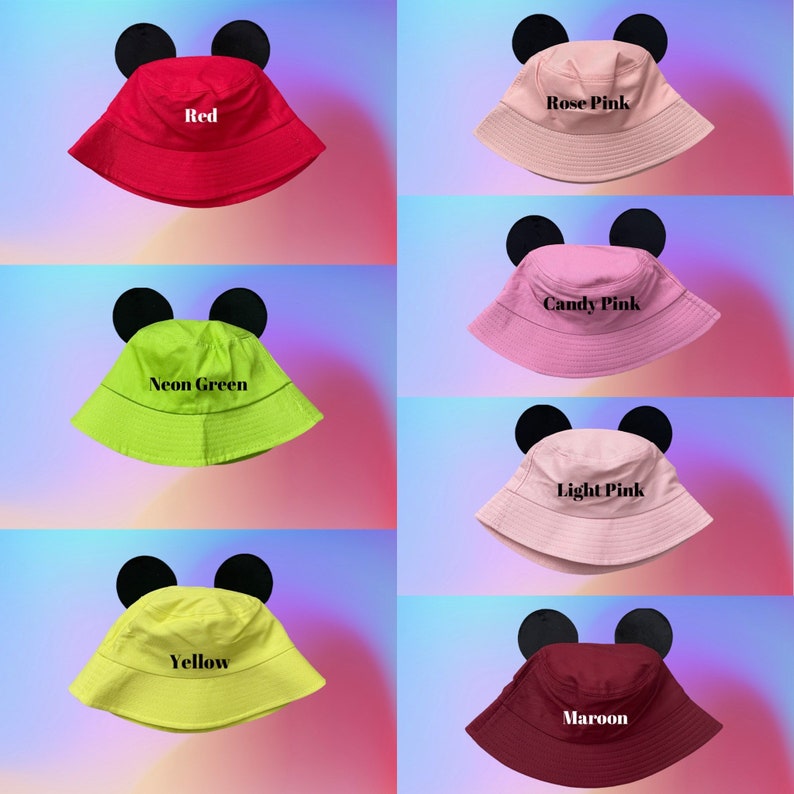 Mickey Inspired Ear Bucket Hats - Etsy