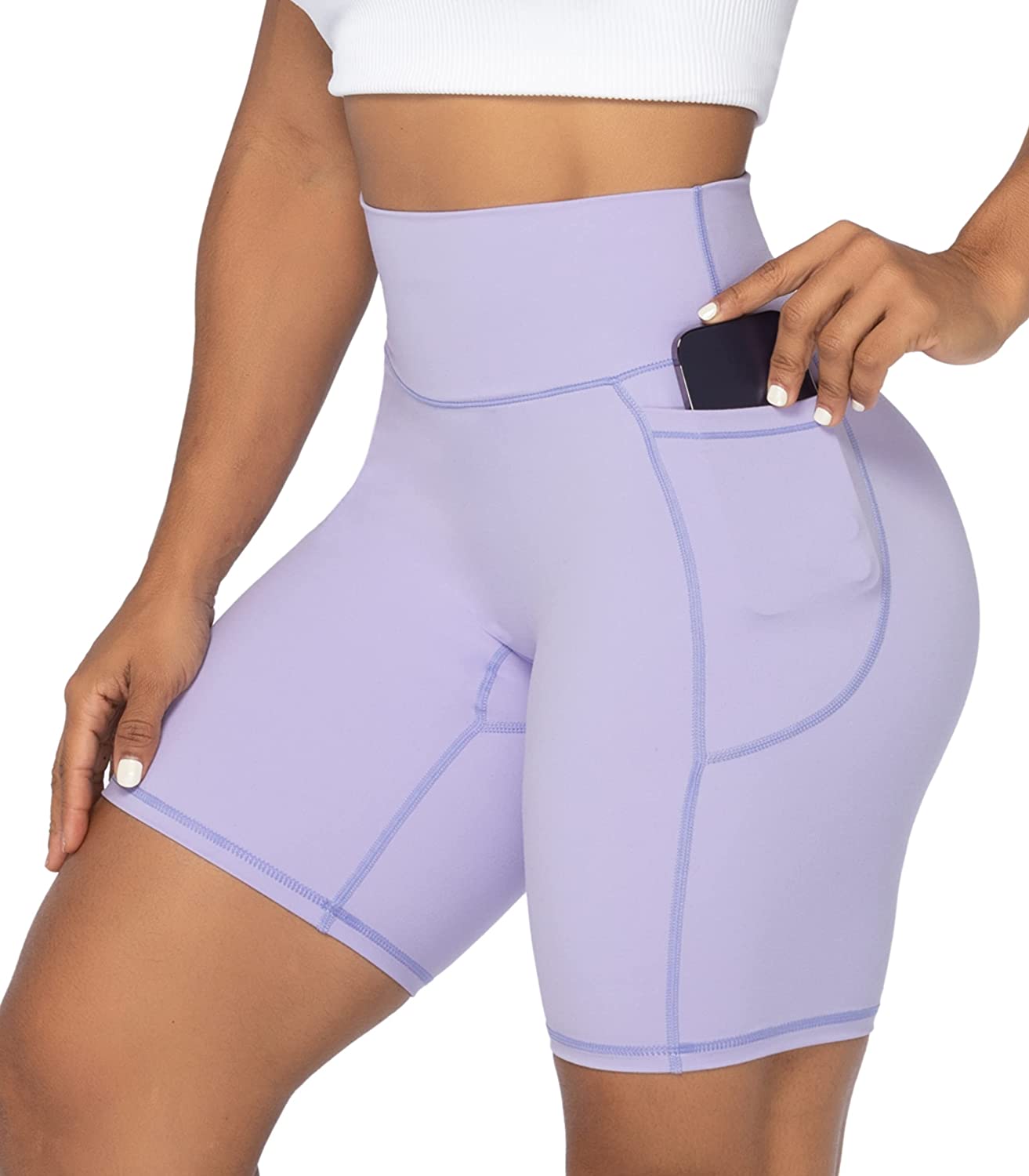 Sunzel 8 / 5 / 3 Biker Shorts for Women with Pockets, High Waisted Yoga  Workout Shorts 