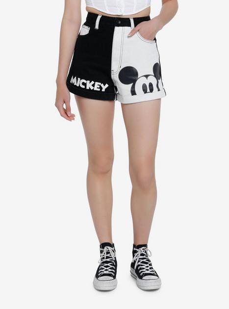 Disney Mickey Mouse Color-Block Mom Shorts