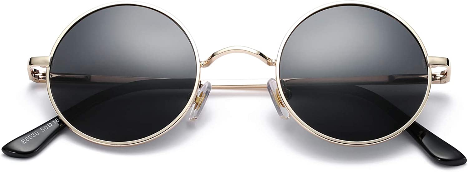 Pro Acme Circle Sunglasses Polarized Round Sunglasses Metal Frame for Women Men UV400 Protection