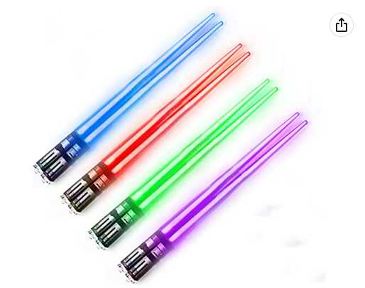 2 Lightsaber Baguette,Light Up Baguettes,Illuminating Chopsticks,9