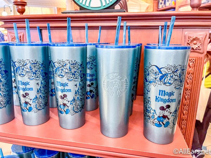 Starbucks 24 oz Disney Parks Exclusive Tumbler Blue Glitter - US