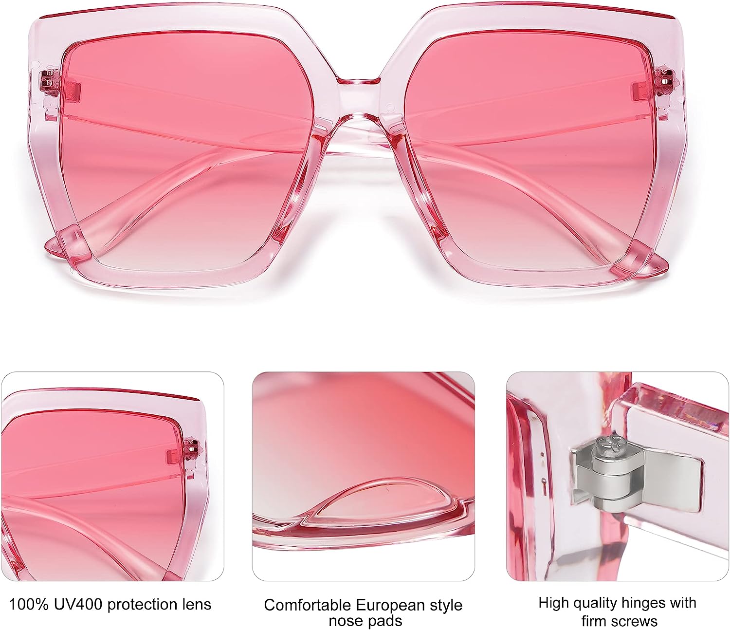 SOJOS Horned Rim Thick Sunglasses for Women Trendy Oversized Black Modern Hipster Fashion Shades SJ2161