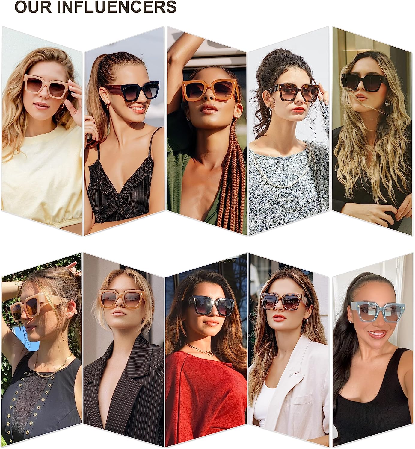 SOJOS Vintage Oversized Square Sunglasses for Women,Retro Womens Luxury Big Sun Glasses UV400 Protection SJ2194 DANA