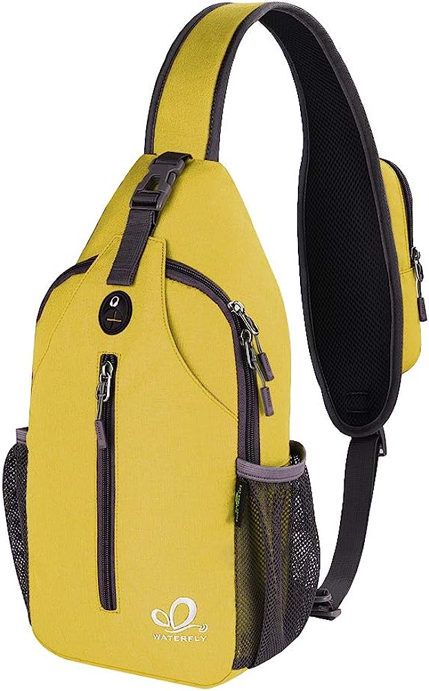 WATERFLY Crossbody Sling Backpack Sling Bag Travel Hiking Chest Bag ...