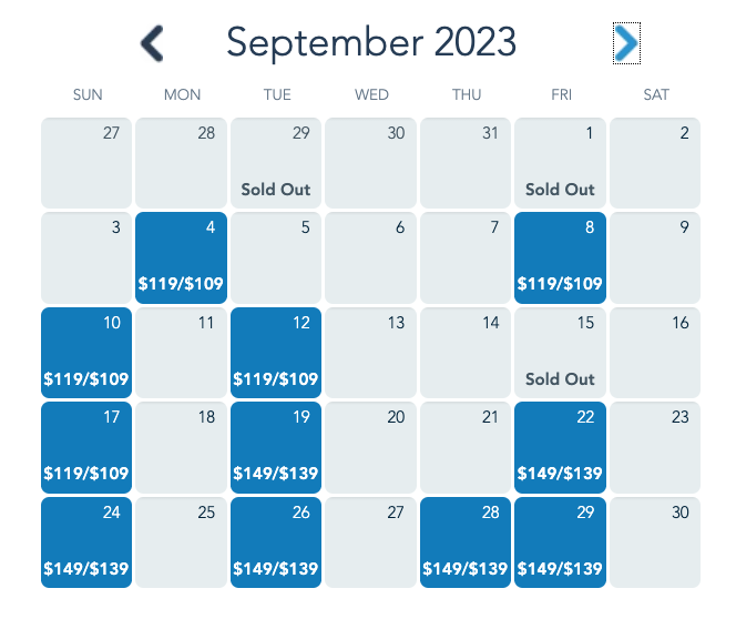 2023 my Disney experience mnsshp sold out dates september