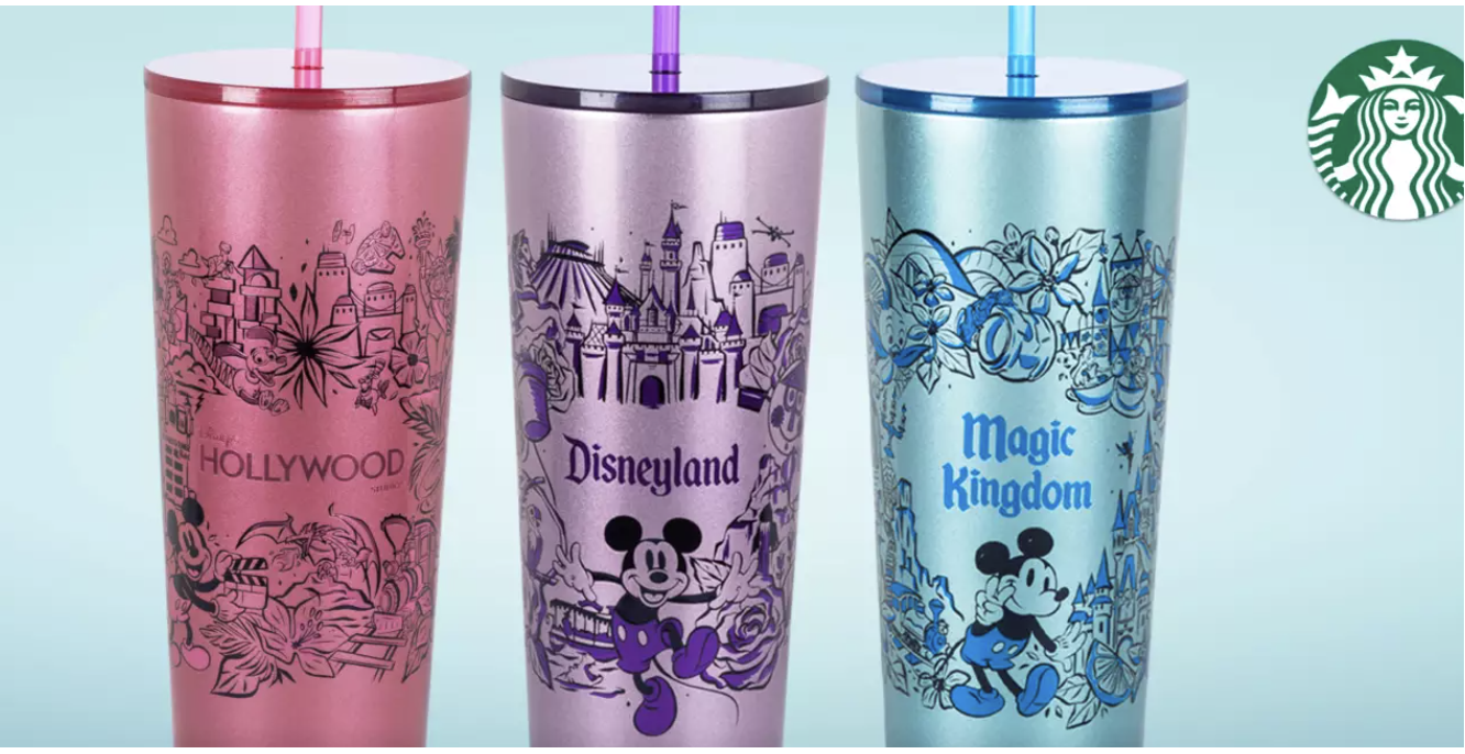 We found all four Disney Parks Starbucks tumblers around Walt