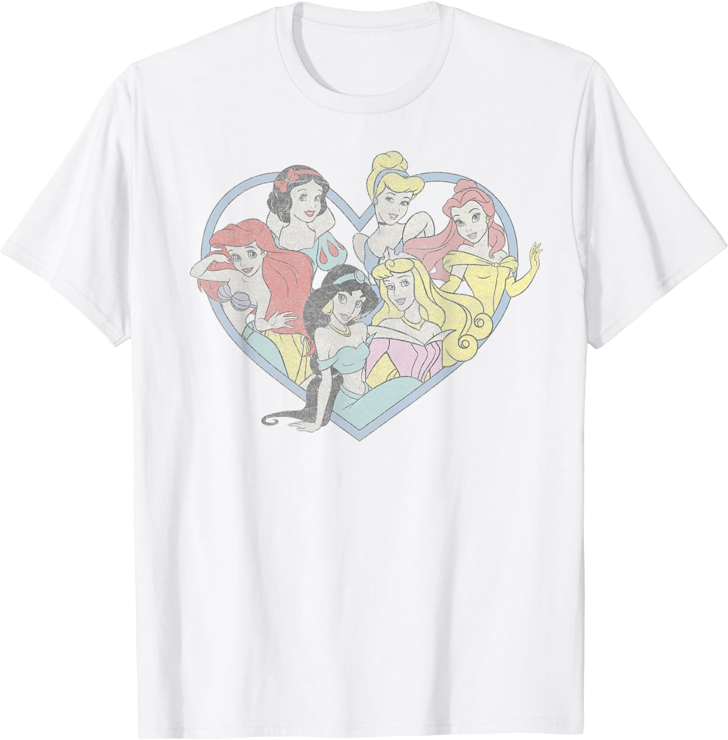 Disney Princess Valentine's Day Vintage Heart T-Shirt