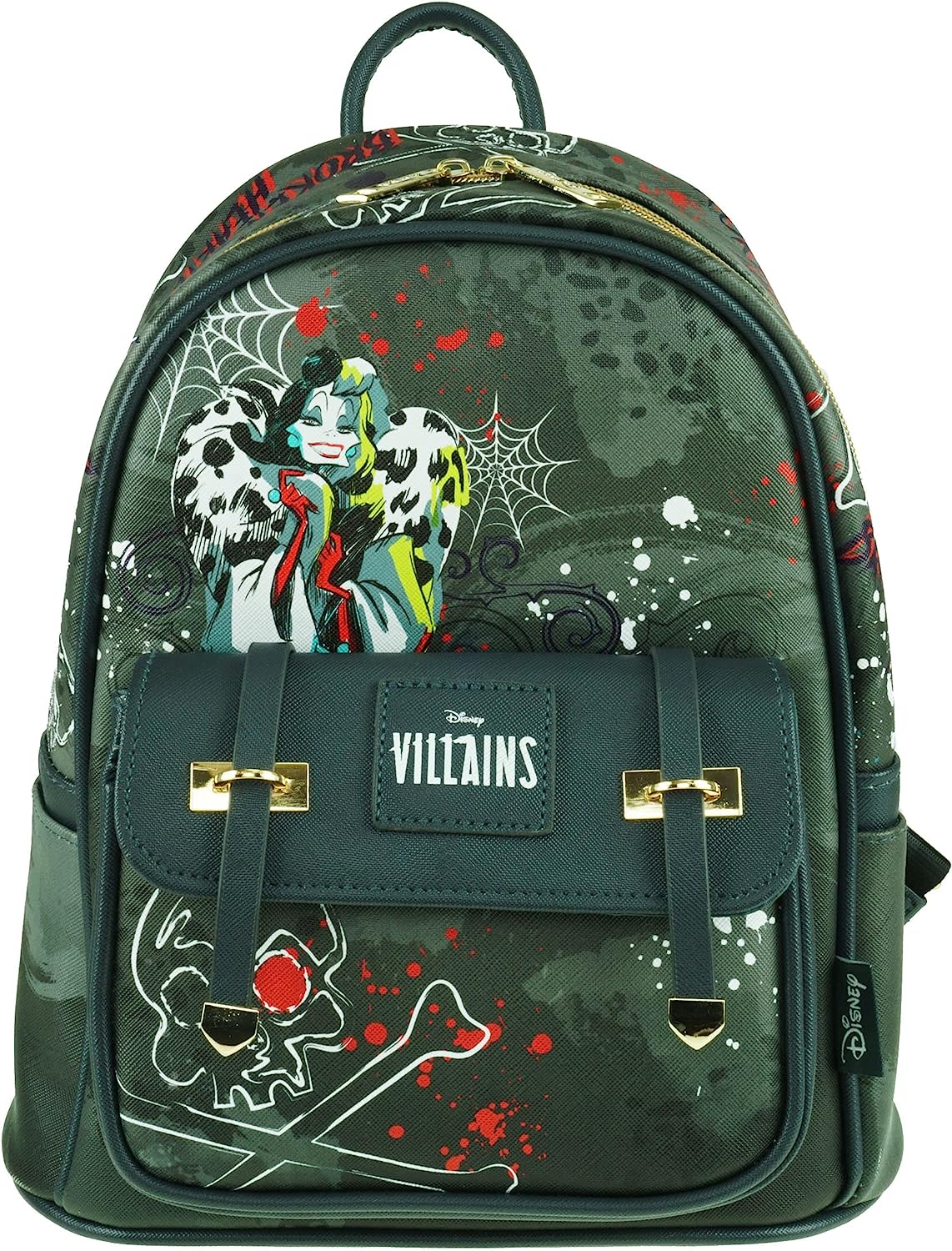 KBNL Villains - Cruella DeVil 11inch Vegan Leather Mini Backpack - A21820, Multicoloured, Medium