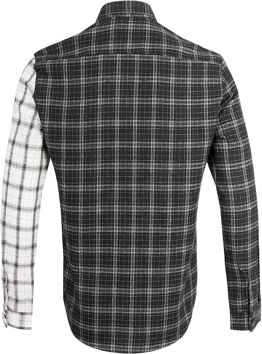 Men's Long Sleeve Plaid Flannel Winter Warm Shirt Casual Button Down Slim Fit Shirts